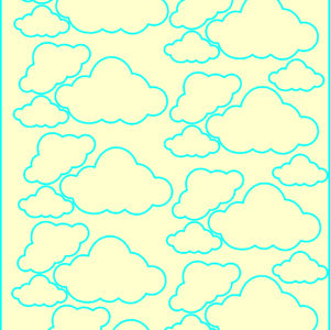 Сет от бирен картон облаци 013