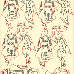 Сет от бирен картон Народни мотиви 024