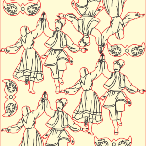 Сет от бирен картон Народни мотиви 025