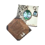 Покана за кръстници с кутия и ключодържател