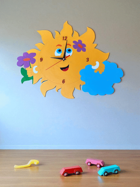 Дървен часовник “Слънце”