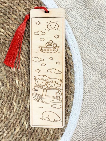 Дървен книгоразделител – Детски свят