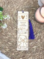 Дървен книгоразделител - Мече 1